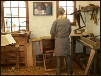 Reconstitution de l'atelier de fabrication de Marius FABRE, Musée de Chateau-Gombert à Marseille.