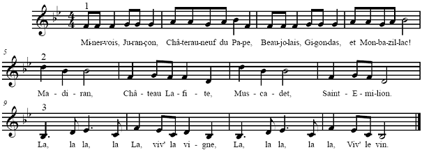 Canon à 3 voix "Pour les vendanges".